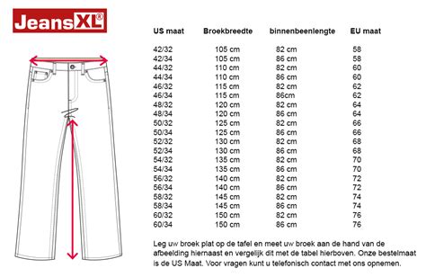 broekmaat 42 maat.